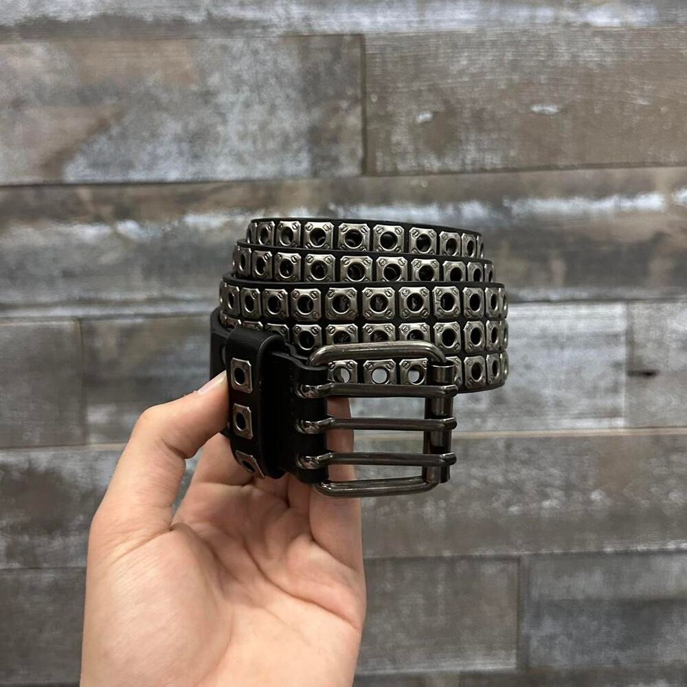 Vintage studded metal belt MENS2 - Picture 3 of 6